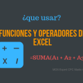 funciones y operadores de excel