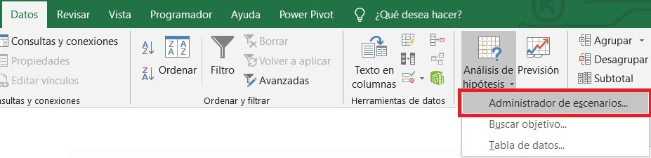 administrador de escenarios