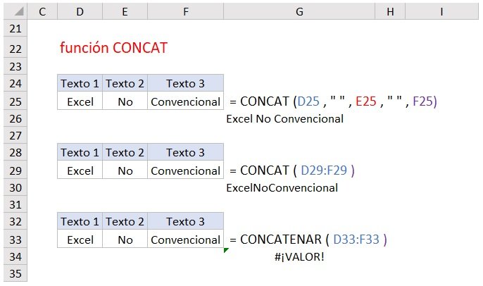 funcion CONCAT