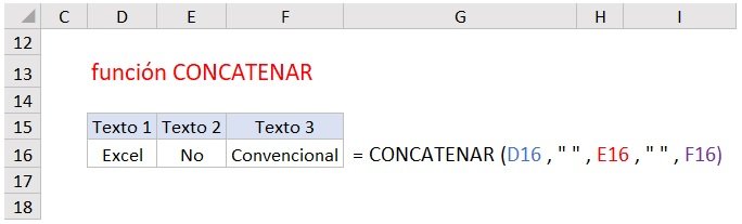 funcion CONCATENAR