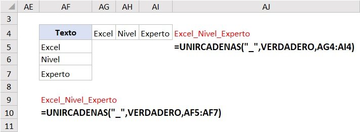 concatenar en excel
