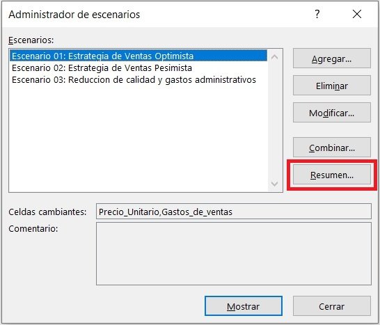 administrador de escenarios