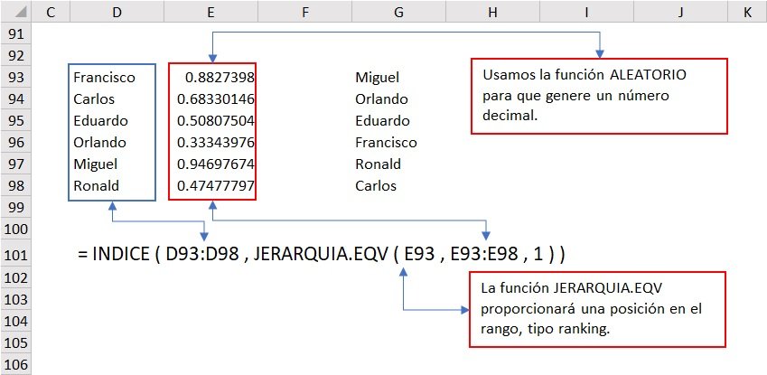 aletorios no repetidos
