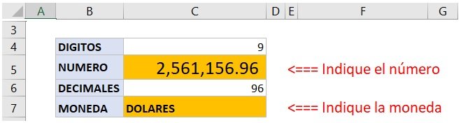 convertir numeros a letras