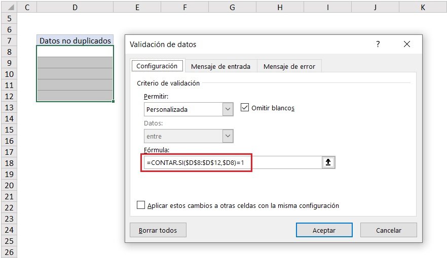 validacion de datos